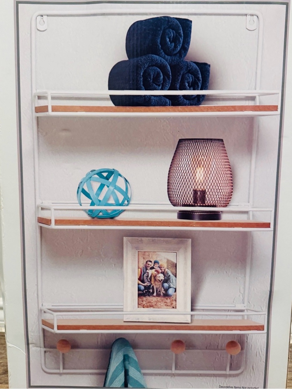 White and Wood 3-Tier Wall Shelf